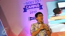 Wakil Direktur Utama Emtek, Sutanto Hartono,menjelaskan konten televisi yang ada di Emtek saat Emtek Goes to Campus (EGTC) 2017 di Malang, Jawa Timur, Rabu (3/5). (Liputan6.com/Helmi Afandi)