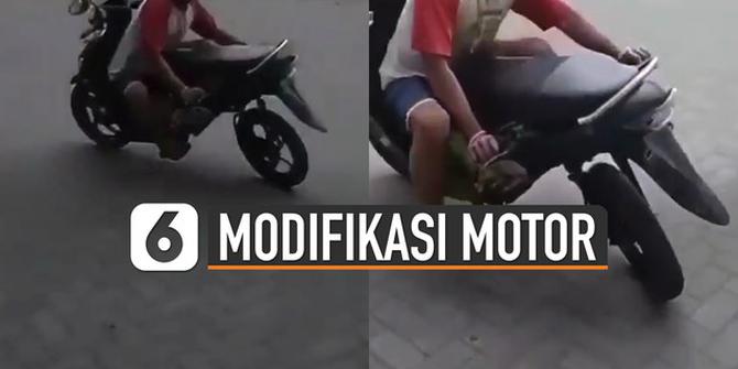 VIDEO: Kocak, Modifikasi Motor Ini Bikin Ngakak