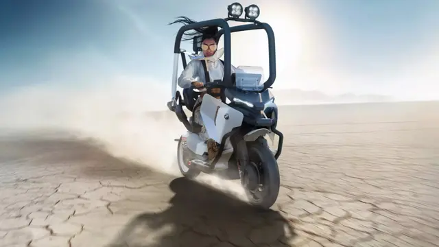 BMW Vision CE, Skuter Listrik Canggih yang Bisa Dikendarai Tanpa Helm (Carscoops)