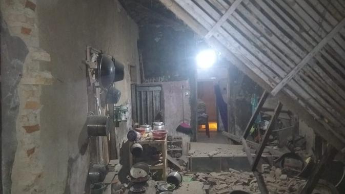 Puluhan rumah di Mandalawangi Pandeglang rusak akibat gempa Banten (Foto: BPBD Banten)