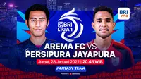 Jadwal BRI Liga 1 Jumat 28 Januari : Arema FC Vs Persipura Jayapura