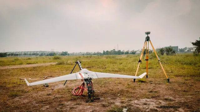 Drone Bramor ppX sebelum diterbangkan (Dok. Terra Drone Indonesia)