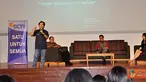Citizen6, Jakarta: Produser Eksekutif Liputan6 SCTV, Mauludin Anwar menjadi salah satu pembicara dalam ajang SCTV Goes to Campus 2012 di Universitas Bina Nusantara, Kamis (1/3). (Pengirim: Agung Binarko)