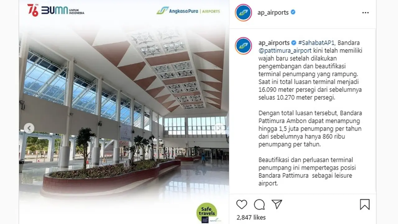 Mengintip Wajah Baru Bandara Pattimura Ambon