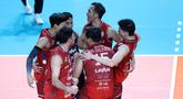 Jakarta LavAni Livin' Transmedia mengikuti langkah juara bertahan Jakarta Bhayangkara Presisi selangkah lagi menjuarai putaran pertama Final Four Proliga 2026, setelah menaklukan Surabaya Samator 3-1 (23-25, 25-15, 25-16, 25-13) di Jawapos Arena Surabaya, Minggu (5/4/2026). (Dok. PBVSI)