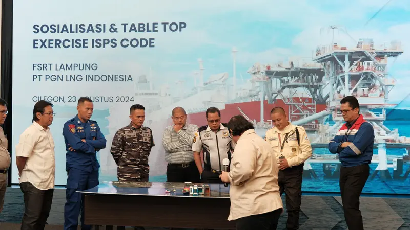 Kegiatan Table Top Exercise FSRT Lampung yang diselenggarakan oleh PT PGN LNG Indonesia (PLI) (Istimewa)