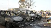 Serangan bom di Abuja, Nigeria pada 14 April 2014. (AP)