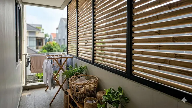 Desain Dinding Semi Terbuka untuk Tempat Jemur Sempit