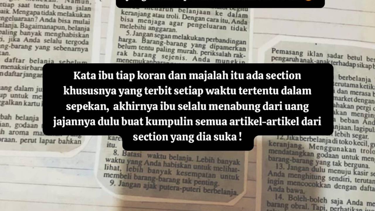 Berisi Potongan Koran yang Ditempel, Momen Wanita Temui Buku Lawas Milik Ibunya di Tahun 1980 Ini Curi Perhatian
