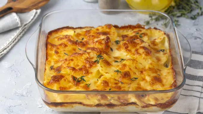 Resep Potato Gratin dengan Taburan Daun Jeruk