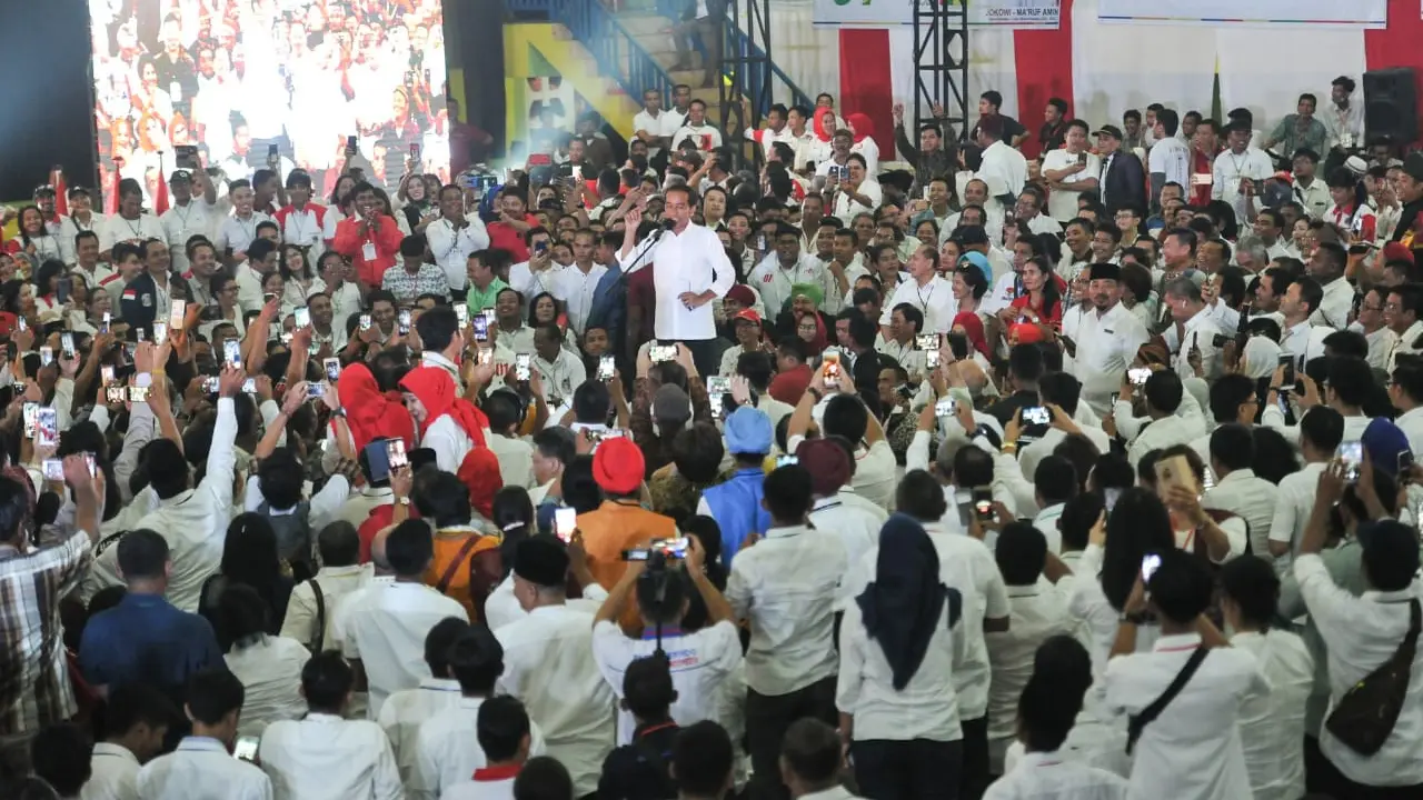 Capres nomor urut 01 Jokowi berkampanye di Deli Serdang, Sumatera Utara. (Istimewa)