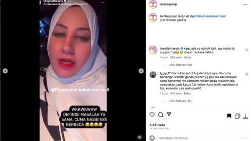 Tasyi Athasyia Bantah Sindir Fuji Masalah Telat Bayar Gaji Karyawan: Gue  Malah Lagi Support - ShowBiz Liputan6.com
