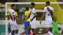 Bagi Peru, kekalahan 0-2 dari Brasil merupakan kekalahan kelimanya. Mereka menempati posisi ke-7 dari 10 kontestan Zona Conmebol dengan raihan 8 poin dari 9 laga yang telah dimainkan. (Foto: AP/Andre Penner)