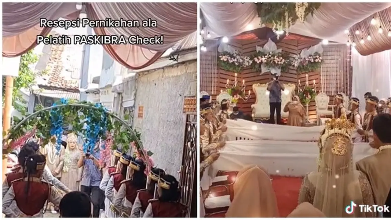 Konsep Pernikahan ala Paskibra Ini Unik, Sang Pelatih Dapat Kejutan dari Anak Didiknya