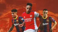 Lagi Caur, Arsenal Bisa Tukar Aubameyang dengan Satu di Antara 5 Pemain Barcelona Ini