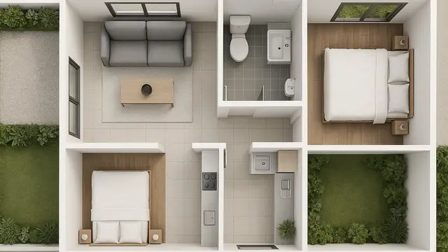7 Desain Rumah Kecil Minimalis 2 Kamar, Lengkap dengan Inspirasi Denah yang Efisien dan Nyaman