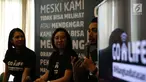 Vp Corporate Affairs Go-Jek Michael Say (kanan), Vp Marketing Go-Life Yuanita Agata (tengah) dan CEO ThisAble Enterprise Angki Yudistia (kiri) saat acara gerakan sosial Go-Life #HilangkanBatasan di Jakarta, Kamis (18/10). (Merdeka.com/Imam Buhori)
