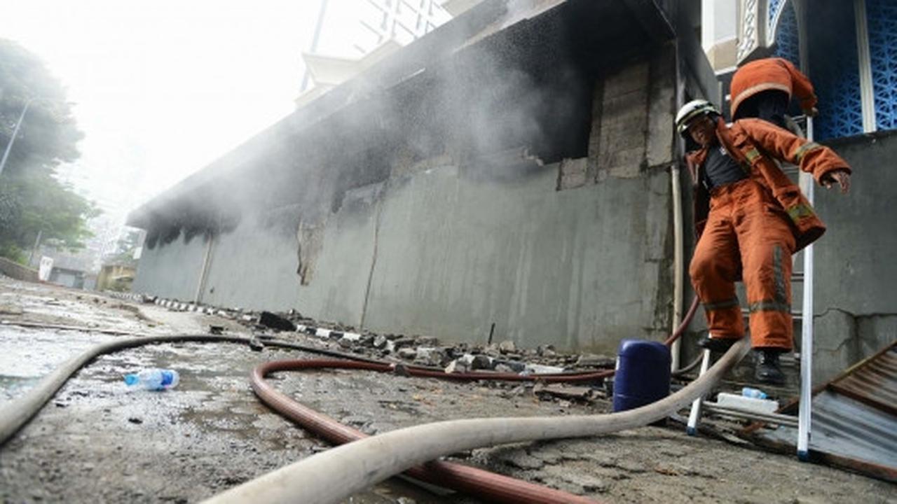 Kondisi hangus basement Dirjen Pajak usai dilalap si jago merah