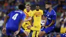 Dengan hasil imbang ini, Barcelona mengemas satu angka dan berada di peringkat 10 klasemen sementara LALIGA 2023/2024. (AP Photo/Alvaro Medranda)