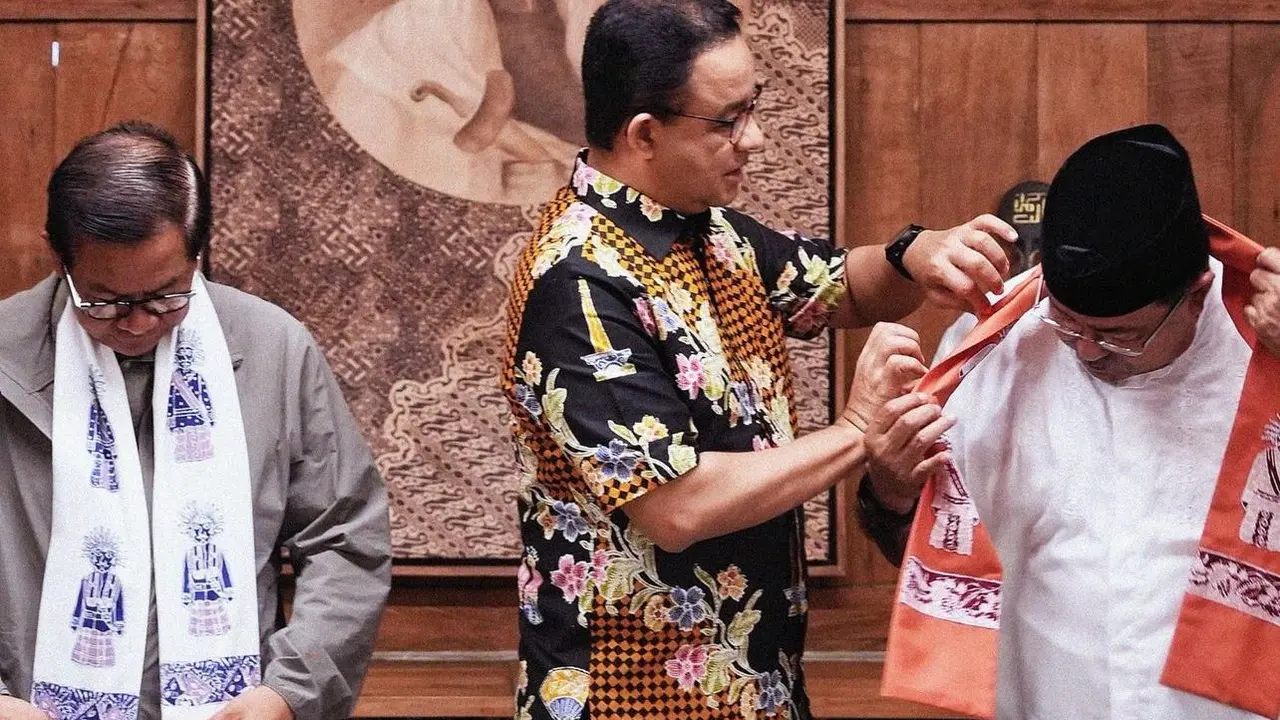 Calon Gubernur dan Calon Wakil Gubernur Jakarta nomor urut 3, Pramono Anung-Rano Karno bersilaturahmi dengan Mantan Gubernur DKI Jakarta Anies Rasyid Baswedan.
