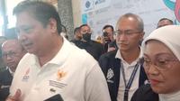 Menteri Koordinator Bidang Perekonomian, Airlangga Hartarto di acara penutupan Pelatihan Vokasi dan Job Fair Nasional 2022 di Jakarta Convention Center (JCC), Minggu (30/10/2022).