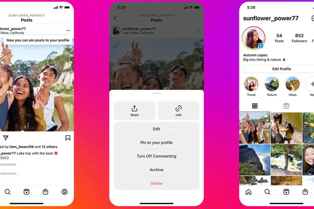 Fitur pin di Instagram