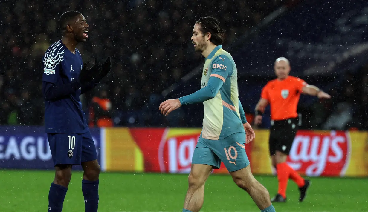 Gol Ousmane Dembele pada menit ke-56 membangkitkan semangat Paris Saint-Germain. (Thomas SAMSON/AFP)