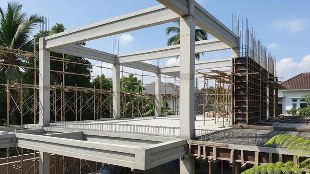 Desain Rumah dengan Rangka Siap untuk Lantai 2