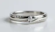 Cincin Emas Putih Simpel  Double Layer/AI