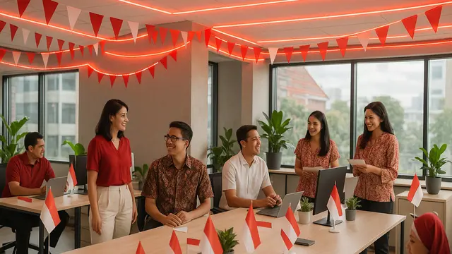 Dekorasi 17 Agustus di Kantor