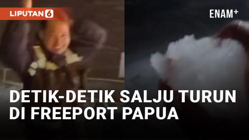 VIDEO: Viral! Salju Turun di Freeport Papua