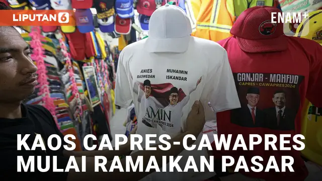 Kaos Bergambar Capres dan Cawapres Mulai Ramai Dijajakan