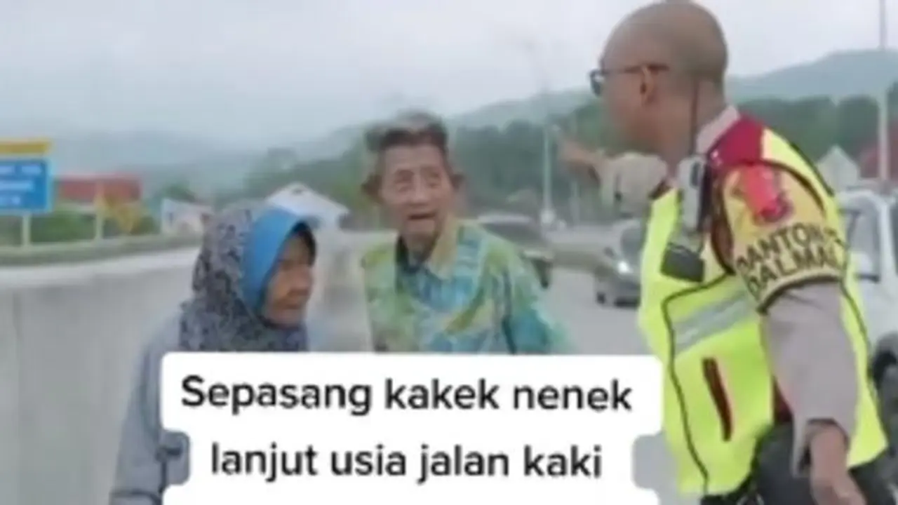 Kisah Kakek dan Nenek Jalan Kaki Melalui Jalan Tol Demi Ketemu Cucu, Curi Perhatian Jusuf Hamka