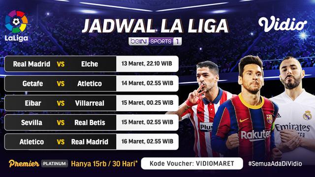 Jadwal La Liga Spanyol 2020/2021 di Vidio