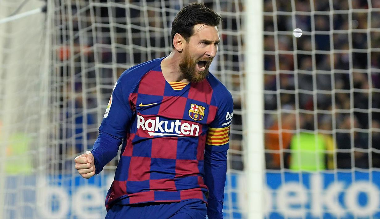 1. Lionel Messi (21 assist) - Selain banyak mencetak gol, Lionel Messi juga menjadi memiliki catatan apik dalam assist. Messi telah menyumbangkan 21 assist dari 31 laga bersama Barcelona di kompetisi La liga musim ini. (AFP/Lluis Gene)