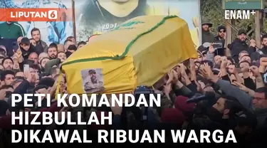 Ribuan Warga Lebanon Kawal Pemakaman Komandan Hizbullah Wissam al-Tawil