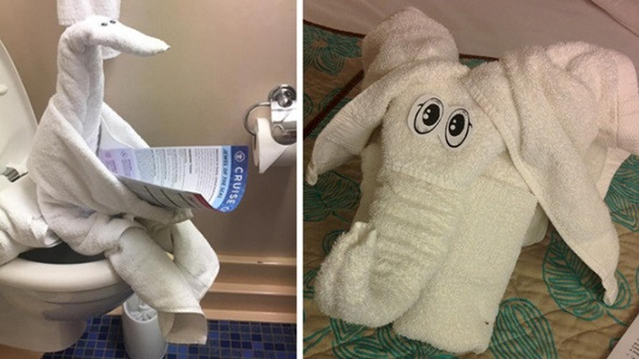 berbagai kreasi lipatan handuk