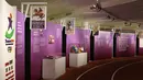 Bagian yang menampilkan sejarah Olimpiade di Museum Olah Raga Singapura. (Bola.com/Arief Bagus)