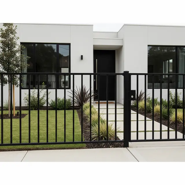 Pagar Besi Hollow Rendah yang Cocok untuk Rumah Subsidi (AI)