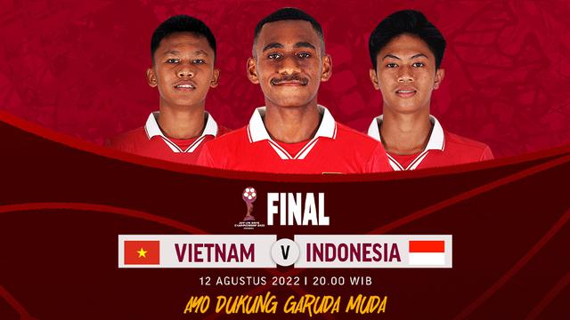 Link Live Streaming Final AFF U-16 2022 : Vietnam Vs Indonesia di Vidio, 12 Agustus 2022