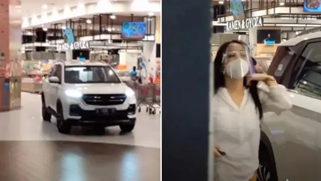 Viral Video Wanita Bawa Mobil Masuk ke Mal, Bak Sultan
