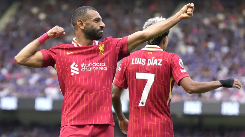 Foto: Cetak Gol pada Laga Perdana Liverpool di Premier League Musim 2024/2025, Mohamed Salah Patahkan Rekor Alan Shearer