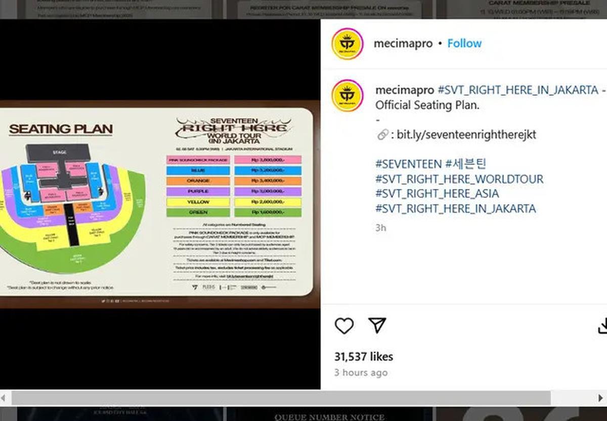 Simak Harga Tiket Konser Seventeen di JIS pada Februari 2025, Termurah Rp1,6 Juta