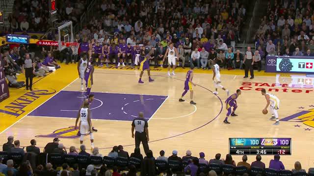 Stephen Curry drops 13 points in overtime as the Warriors outlast the Lakers 127-123. Kevin Durant was steady for Golden State scoring 29 points and grabbing 7 rebounds. Brandon Ingram scored a career-high 32 points for Los Angeles in the loss.