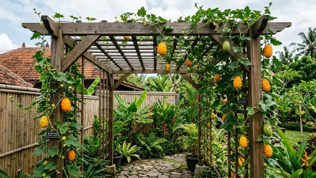 Melon Tanduk, Tanaman Buah yang Bisa Dirambatkan di Pagar atau Pergola/AI Generated