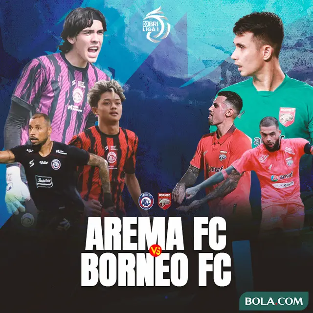 BRI Liga 1 - Duel Antarlini - Arema FC Vs Borneo FC