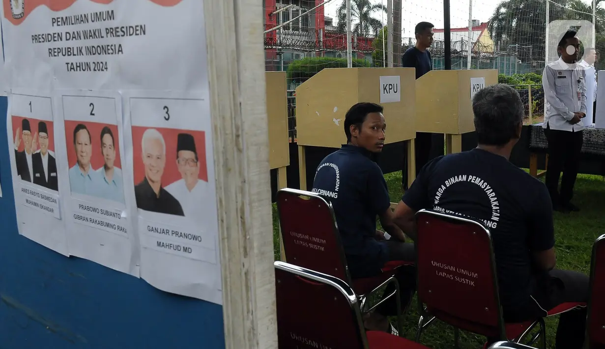 Simulasi ini persiapan agar pemungutan suara di kalangan warga binaan dalam Pemilu 2024 berjalan lancar. (merdeka.com/Imam Buhori)