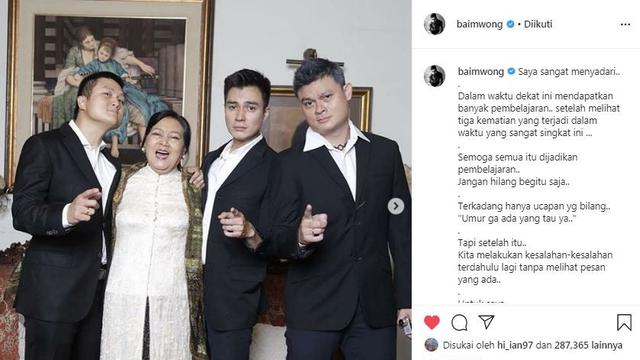 Unggahan Baim Wong. (Foto: Instagram @baimwong)