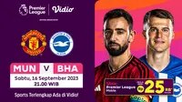 Jadwal dan Link Live Streaming Manchester United vs Brighton, 16 September 2023 di Vidio