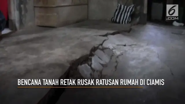 VIDEO: Tanah Retak di Ciamis, Ratusan Rumah Rusak